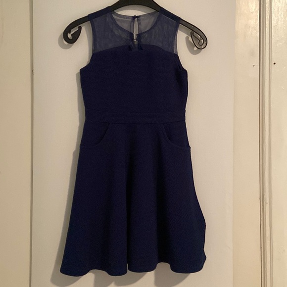 Girls BLUSH BY US ANGELS Navy Blue Sleeveless Skater Dress, Size 10 - Picture 1 of 5